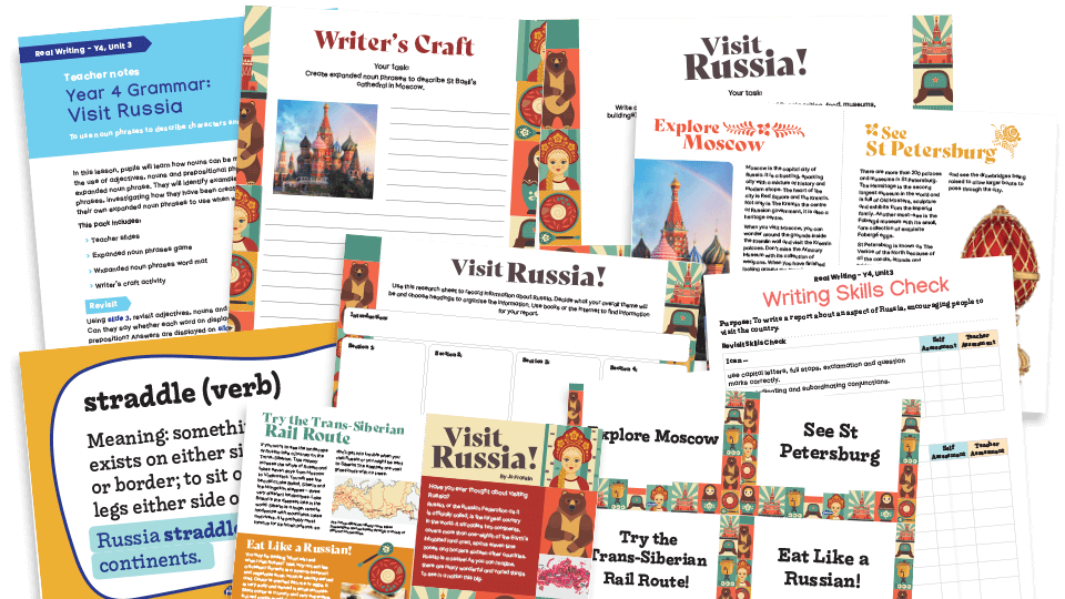 image of  Year 4 Model Text Resource Pack 3: ‘Visit Russia!’ (Persuasive; Geography - Russia)