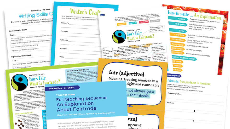 image of Year 4 Model Text Resource Pack 6: ‘Fair’s Fair: What is Fairtrade?’ (Explanation; Geography - trade links)