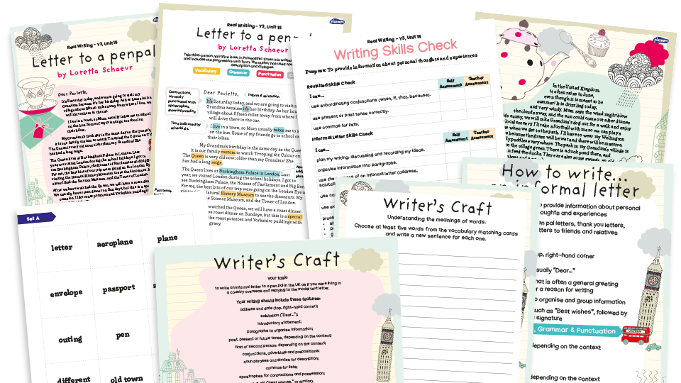 image of Examples of Informal Letters KS2 – Year 3 Unit 15: Penpal Letter