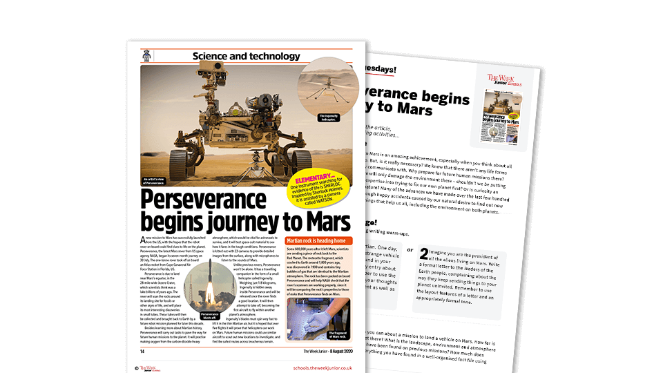image of Topical Tuesdays: A Mission to Mars – KS2 News Story and Reading and Writing Activity Sheet from The Week Junior