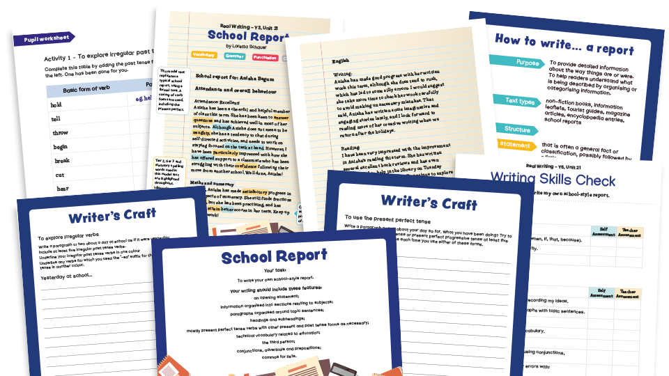 image of Year 3 Model Text Resource Pack 21: ‘School Report’ (Report; English - writing for purpose)