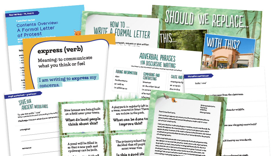 image of Year 4 Model Text Resource Pack 12: ‘Save Our Ancient Woodlands’ (Discussion; Science - living things and their habitats)
