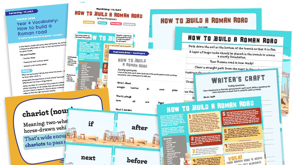 image of Year 4 Model Text Resource Pack 2: ‘How to Build a Roman Road’ (Instructional; History - the Romans in Britain)
