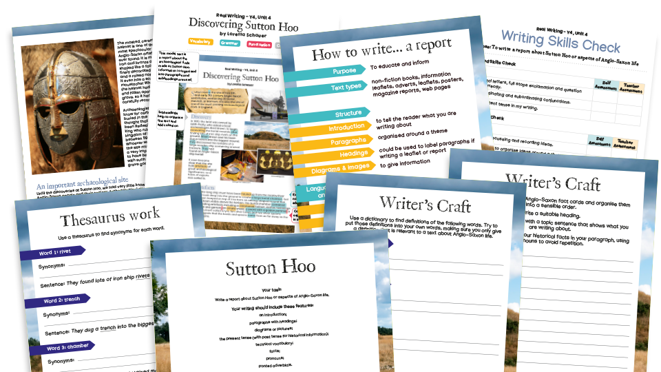 image of Year 4  Model Text Resource Pack 4: ‘Discovering Sutton Hoo’ (Report; History - Anglo-Saxons)