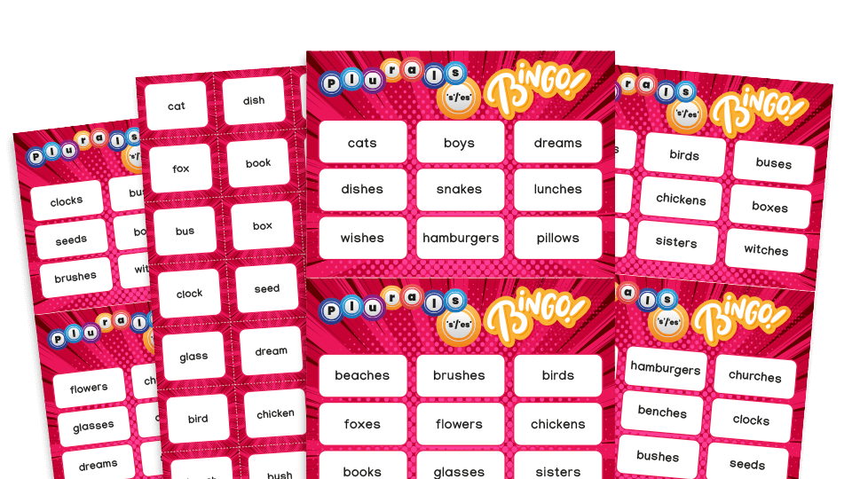 image of Year 1 Plurals Bingo – KS1 Grammar Game