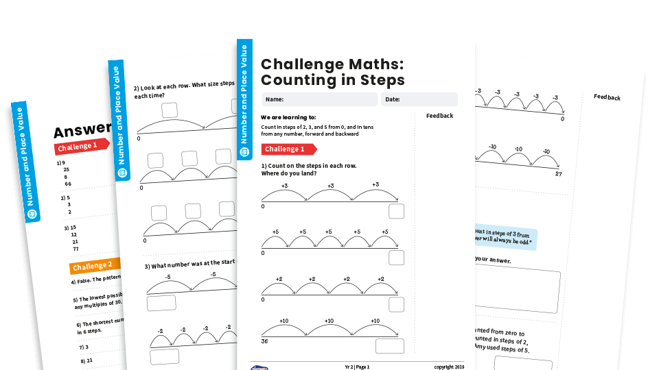 image of Counting in Steps: Year 2 – Number and Place Value – Maths Challenge