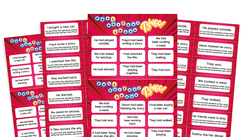 image of Year 5 Past Perfect Tense Bingo – KS2 Grammar Games