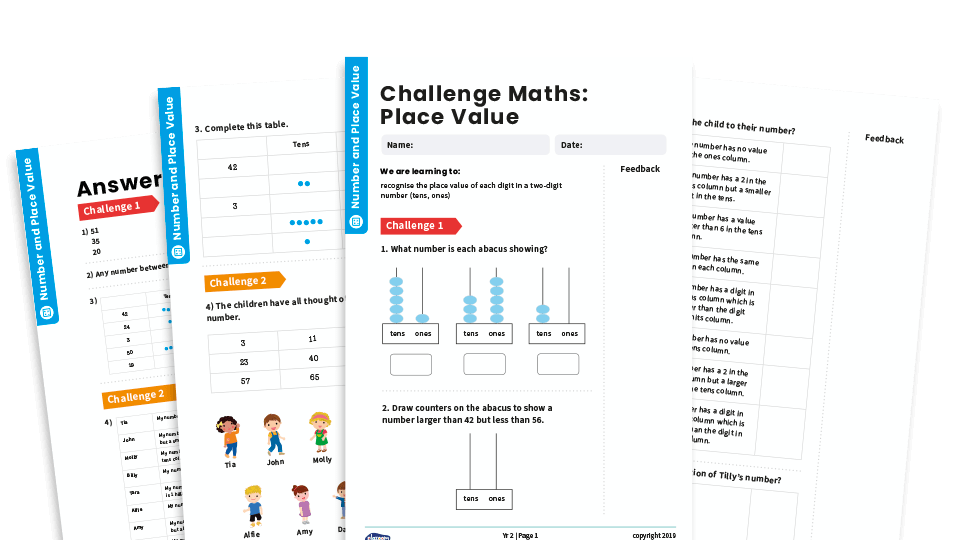 image of Recognising Place Value : Year 2 – Number and Place Value – Maths Challenge