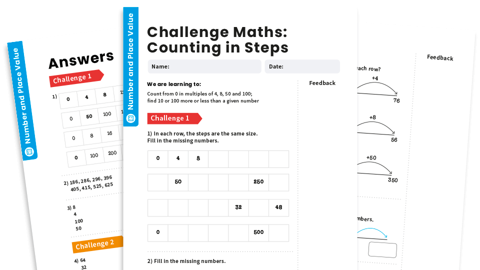 image of Counting in Steps: Year 3 – Number and Place Value – Maths Challenge