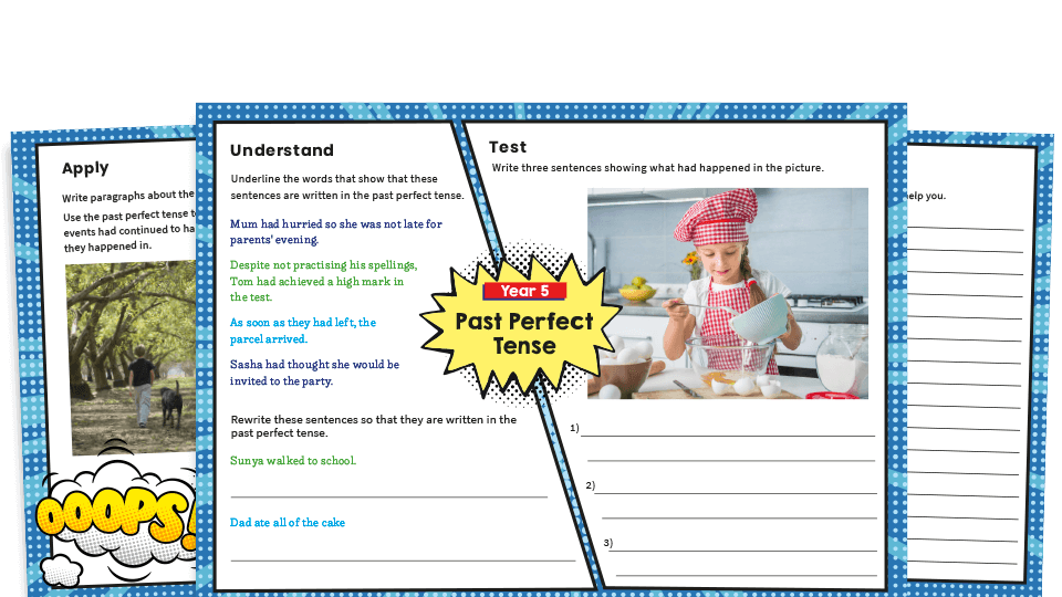 image of Past Perfect Tense KS2 – Year 5 SPaG Worksheets