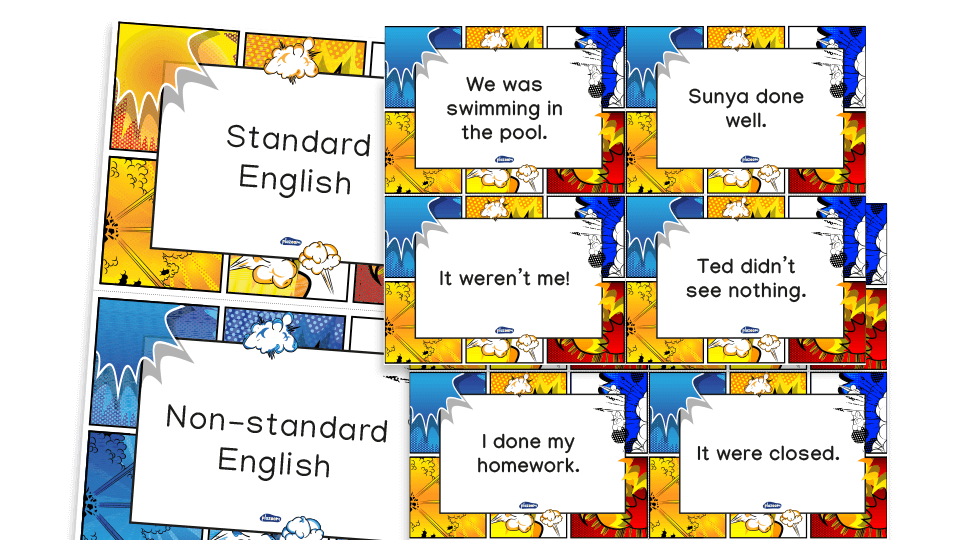 image of Year 4 Standard and Non-Standard English Make a Match – KS2 Grammar Game