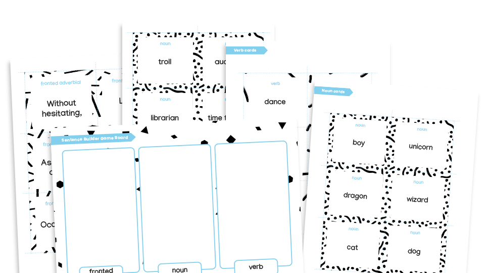 image of Year 4 Sentence Builder Game: Fronted Adverbials – KS2 Grammar Games