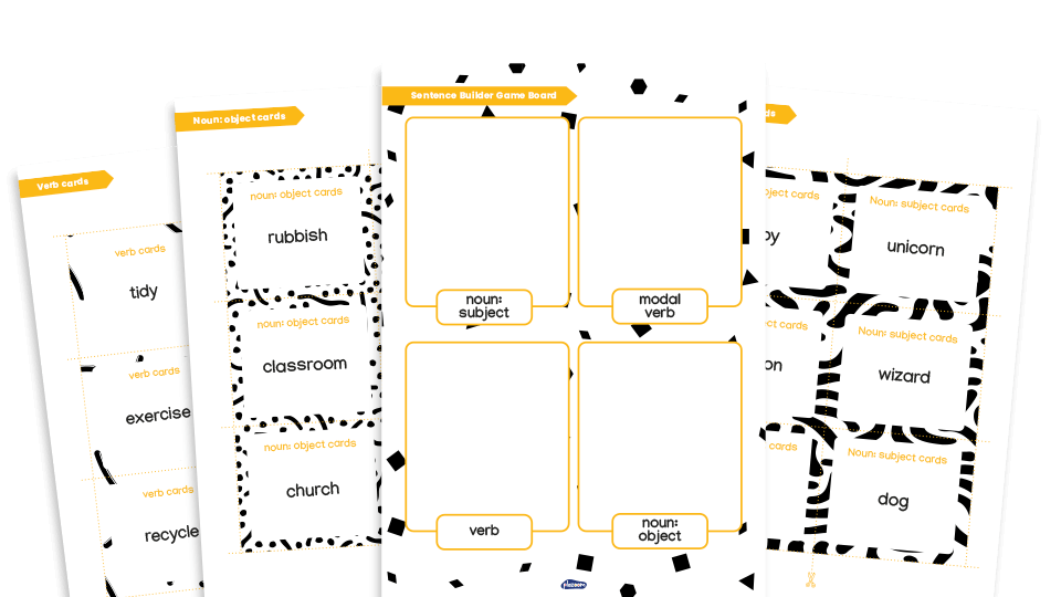 image of Year 5 Sentence Builder Game: Modal Verbs – KS2 Grammar Games