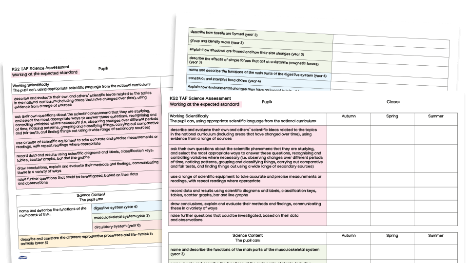 image of Year 6 Science Assessment Framework Checklists