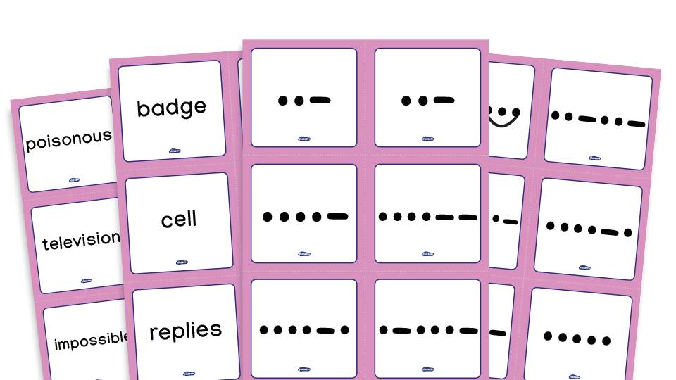 image of Year 3/4 Phonics – Dots and Dashes Spelling Games