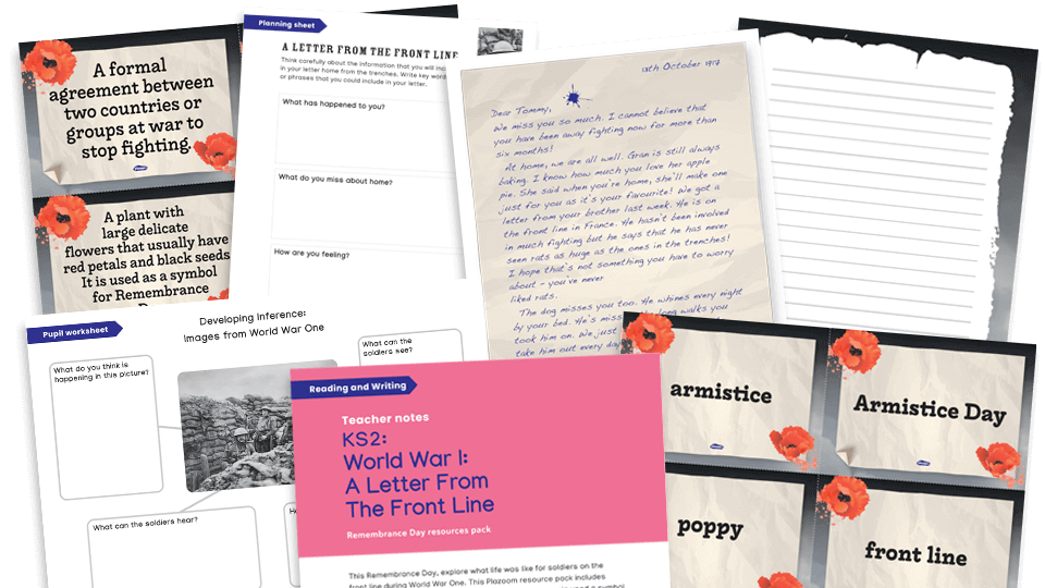 image of KS2 Remembrance Day Resources Pack – A Letter from the Frontline