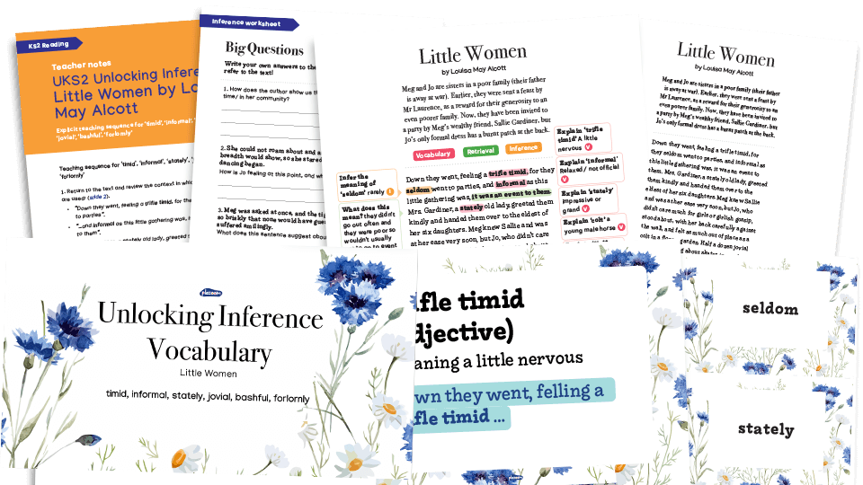 Year 5/6 Little Women Reading Comprehension Pack – UKS2 Unlocking Inference Worksheets