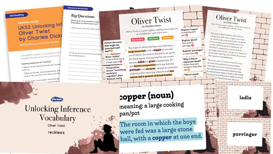 Year 5/6 Oliver Twist Reading Comprehension Pack – UKS2 Unlocking Inference Worksheets