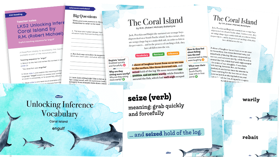 image of Year 3/4 The Coral Island Reading Comprehension Pack – LKS2 Unlocking Inference Worksheets