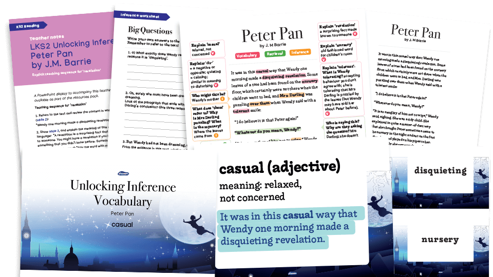 image of Year 3/4 Peter Pan Reading Comprehension Pack – LKS2 Unlocking Inference Worksheets
