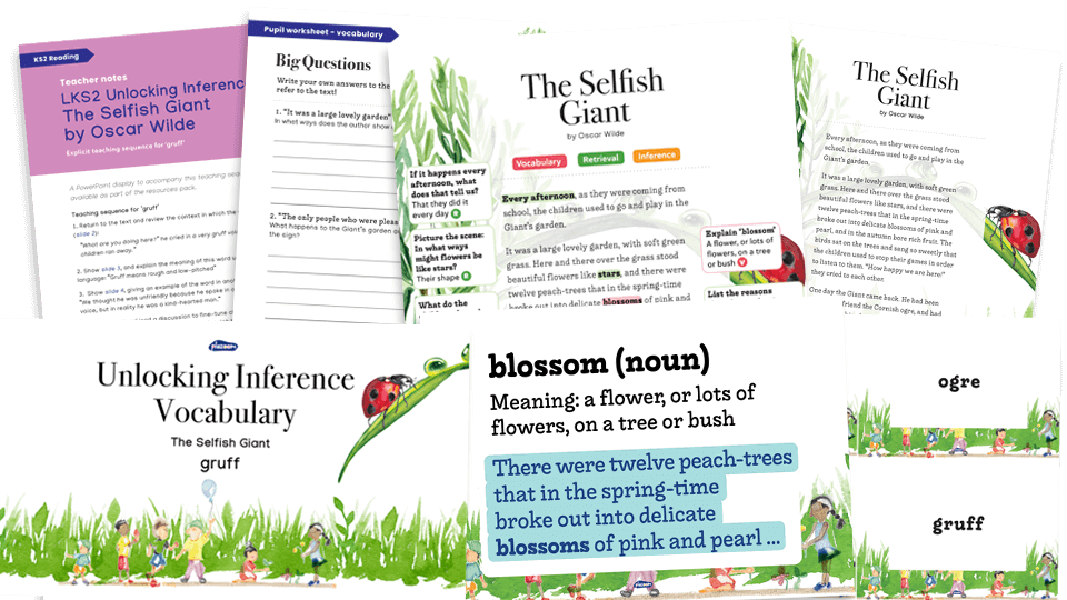 image of Year 3/4 The Selfish Giant Reading Comprehension Pack – LKS2 Unlocking Inference Worksheets