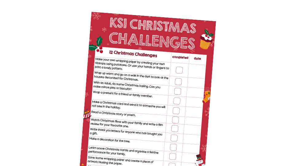 KS1: 12 Christmas Home Learning Challenges
