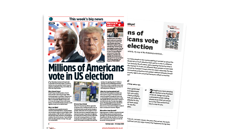 image of Topical Tuesdays: Four more years? – KS2 News Story and Reading and Writing Activity Sheet from The Week Junior