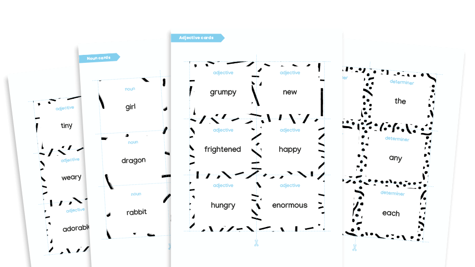 image of Year 4 Expanded Noun Phrases Sentence Builder Game – KS2 Grammar Games