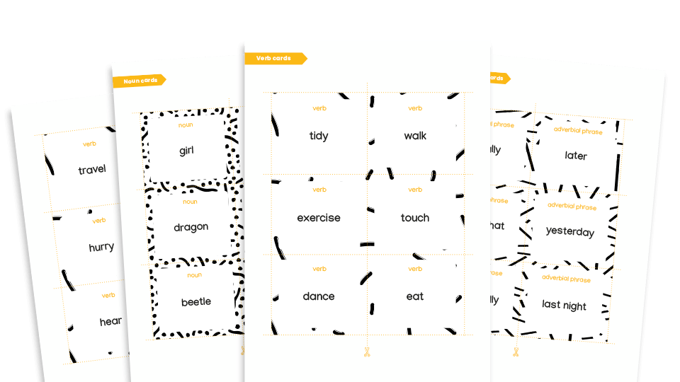 image of Year 5 Adverbial Phrases Sentence Builder Game – KS2 Grammar games