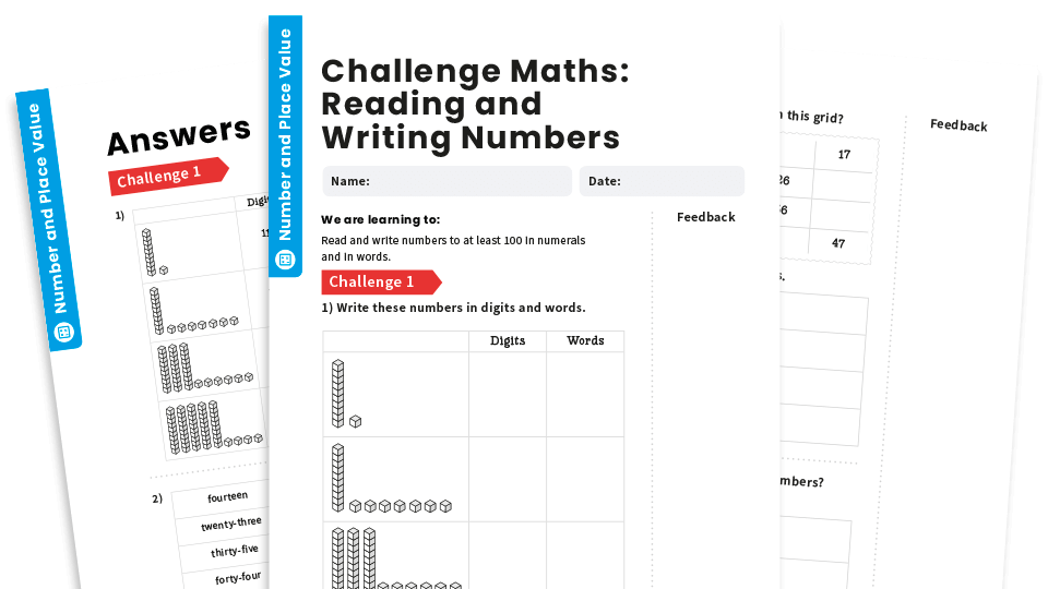 image of Reading and Writing Numbers: Year 2 – Number and Place Value – Maths Challenge