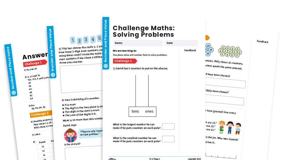 image of Problem Solving: Year 2 – Number and Place Value – Maths Challenge