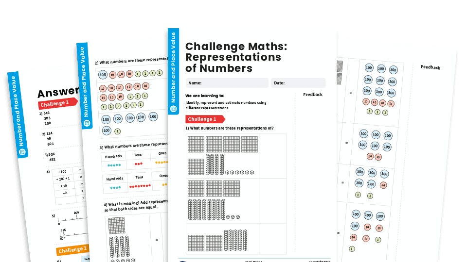 image of Representations of Numbers: Year 3 – Number and Place Value – Maths Challenge