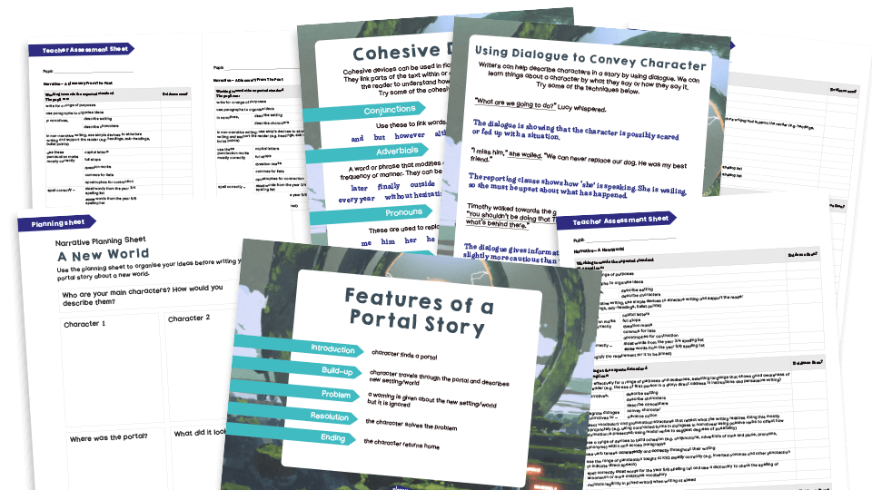 image of Year 6 SATS Writing Evidence: A Narrative (A Portal Story) – Teacher Assessment Framework KS2