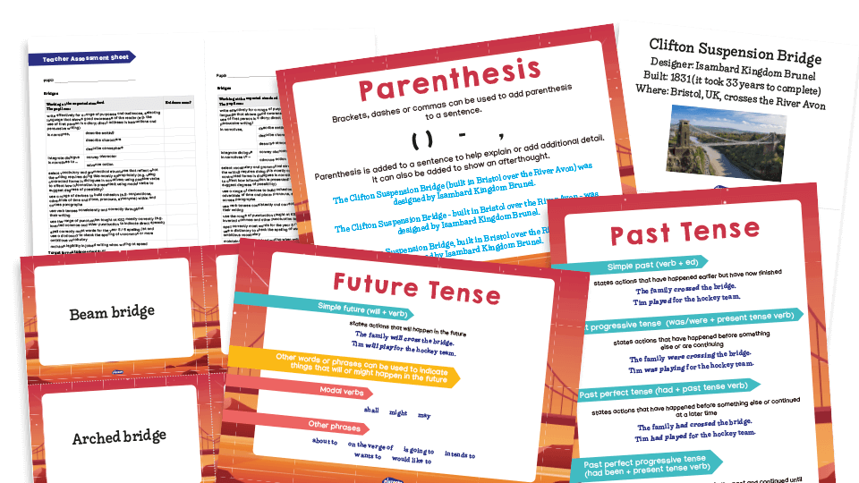 image of Year 6 SATS Writing Evidence: Non-chronological report, bridges – Teacher Assessment Framework KS2