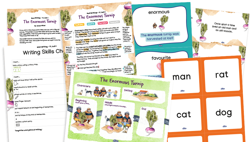image of Year 1 Model Text Resource Pack 1: ‘The Enormous Turnip’ (Narrative; Geography, science - the seasons, plants and harvest)