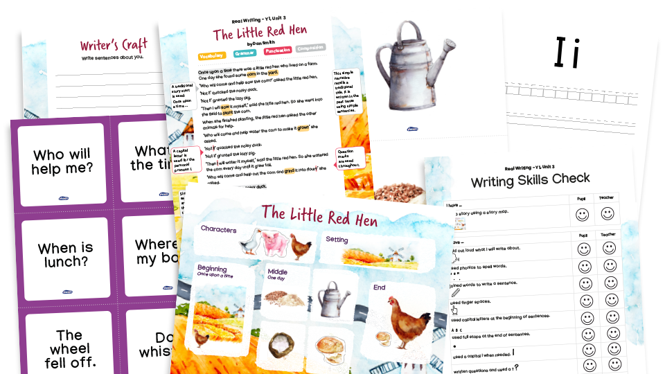 image of Year 1 Model Text Resource Pack 3: ‘The Little Red Hen’ (Narrative; Design technology - cooking and nutrition)