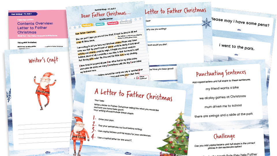 image of Year 1 Model Text Resource Pack 7: ‘Dear Father Christmas…’ (Letter (informal); Christmas)