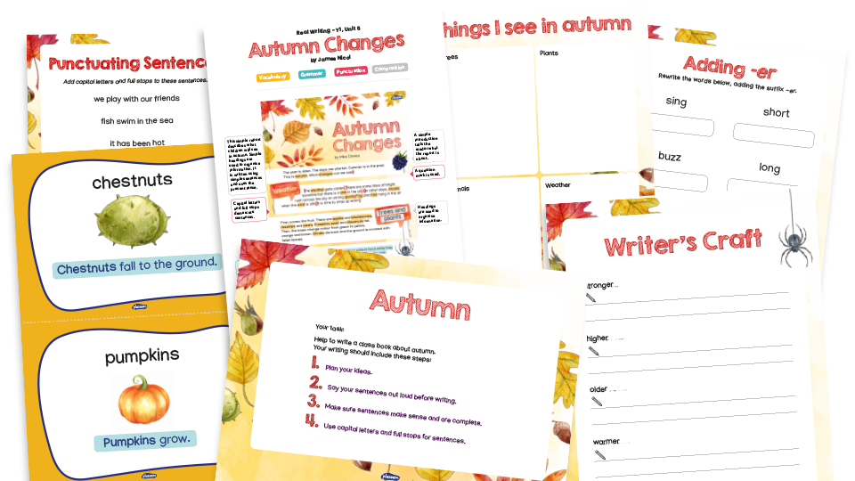 image of Year 1 Model Text Resource Pack 6: Autumn Changes (Report; Science, geography - seasonal changes and weather patterns)