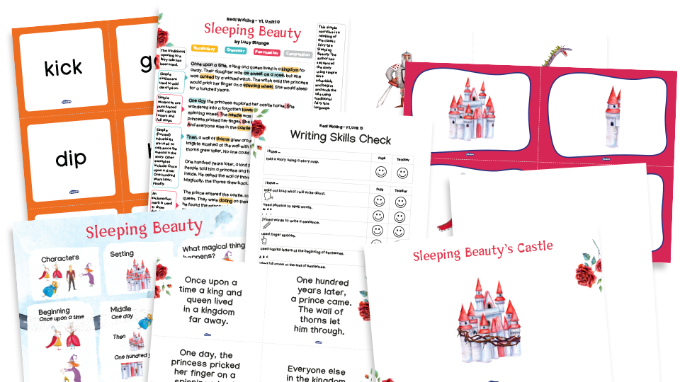 image of Year 1 Model Text Resource Pack 10: Sleeping Beauty (Narrative; fairy tales, castles, kings and queens)