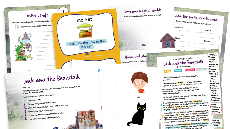 image of Year 1 Model Text Resource Pack 11: Jack and the Beanstalk (Narrative; science - plants)