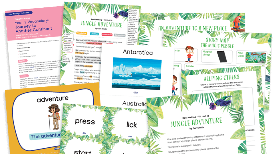 image of Year 1 Model Text Resource Pack 18: Jungle Adventure (Narrative; geography - continents)