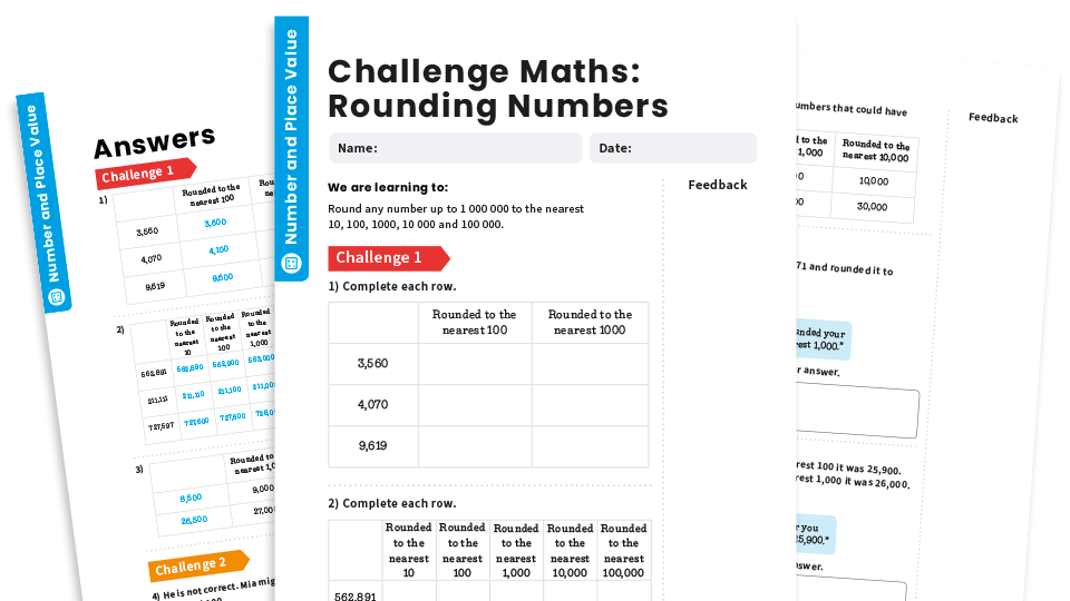 image of Rounding Numbers: Year 5 – Number and Place Value – Maths Challenge