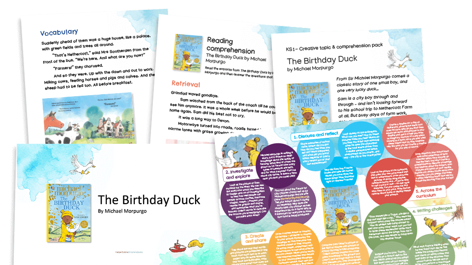 image of Year 1 and Year 2 Creative Comprehension Pack – The Birthday Duck