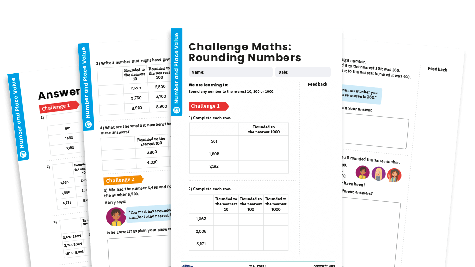 image of Rounding Numbers: Y4 – Number and Place Value – Maths Challenge