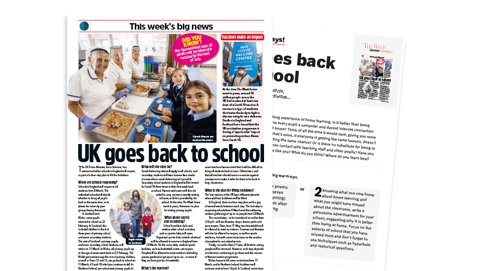 Topical Tuesdays: Back to School – KS2 News Story and Reading and Writing Activity Sheet from The Week Junior