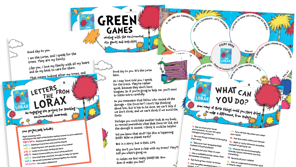 image of Years 1 and 2 Dr Seuss ‘Letters from the Lorax’ Worksheets – KS1 Literacy Activity Pack