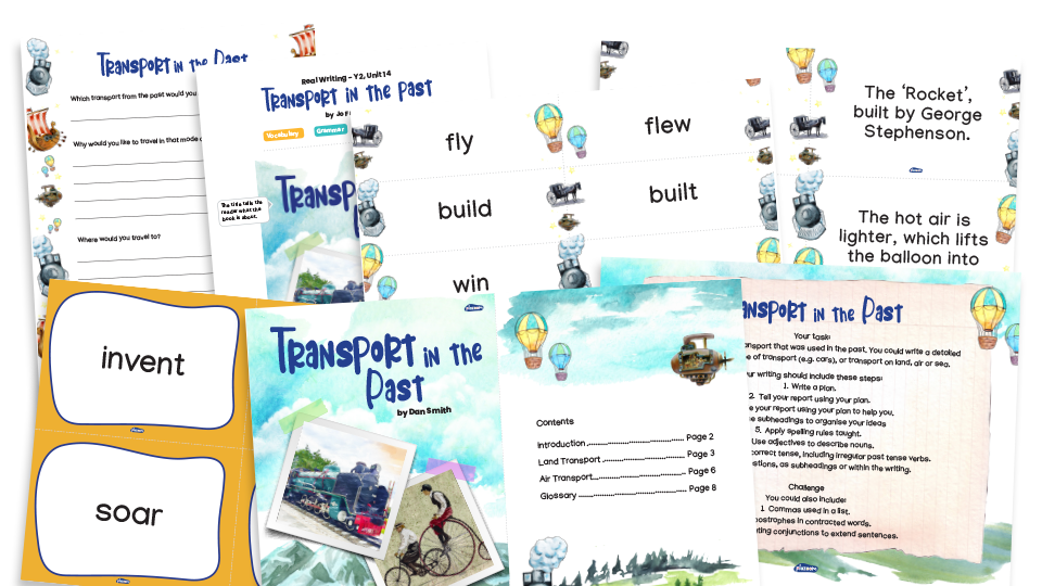 Year 2 Model Text Resource Pack 13: Transport in the Past (Report; History)