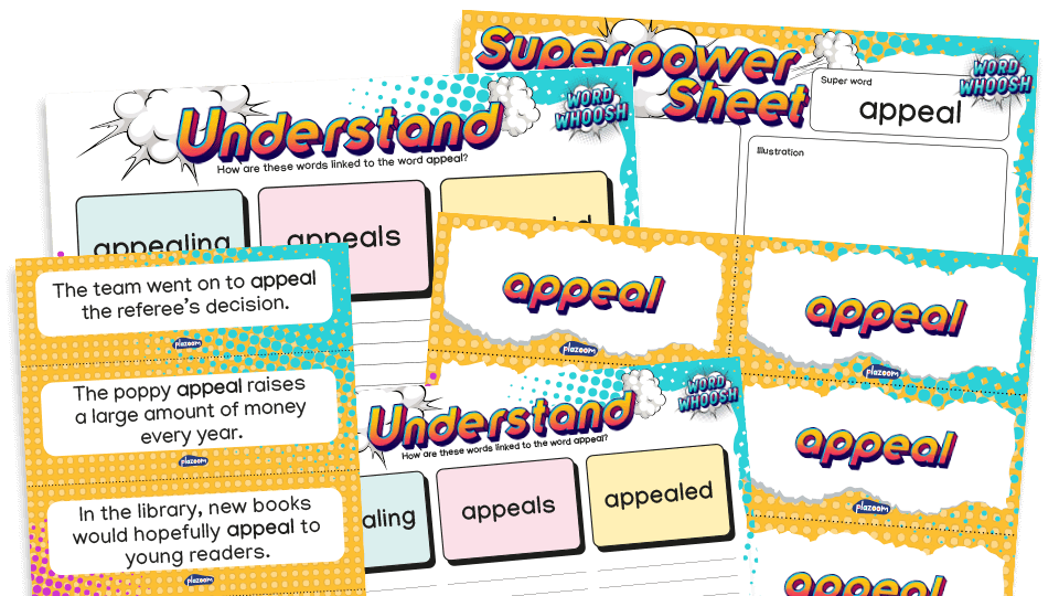 image of Word Whoosh - Tier 2 Vocabulary Pack: Year 4 - Autumn 1