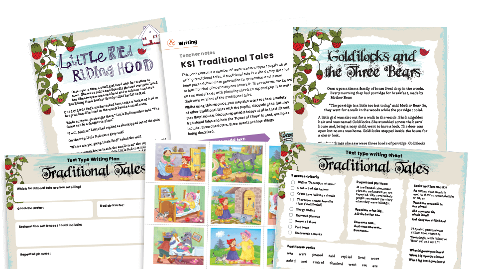 image of Traditional Tales - KS1 Text Types: Writing Planners and Model Texts