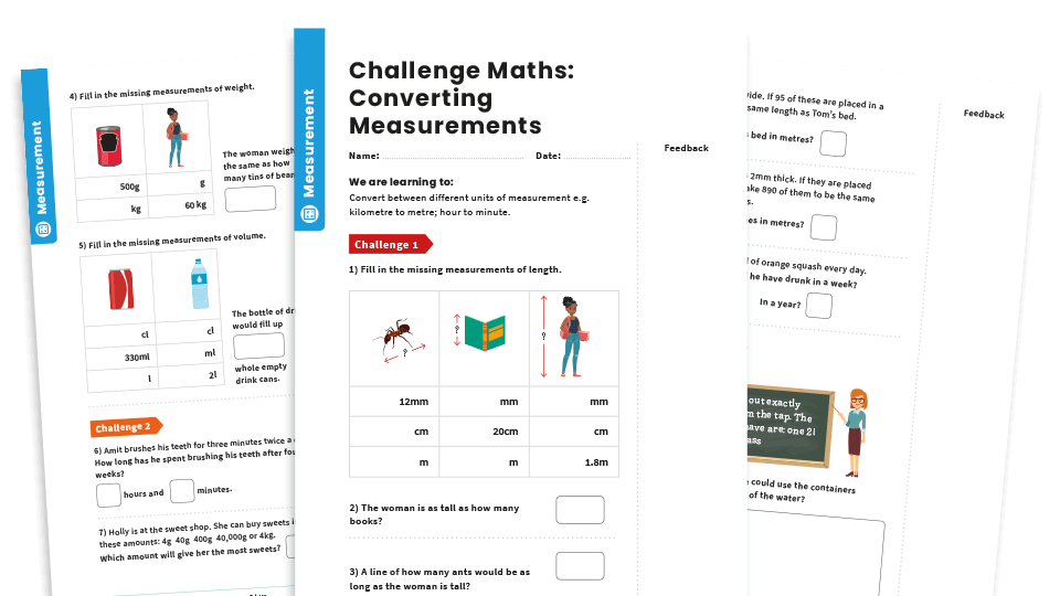 image of Converting Measurements: Y4 – Measurement – Maths Challenge